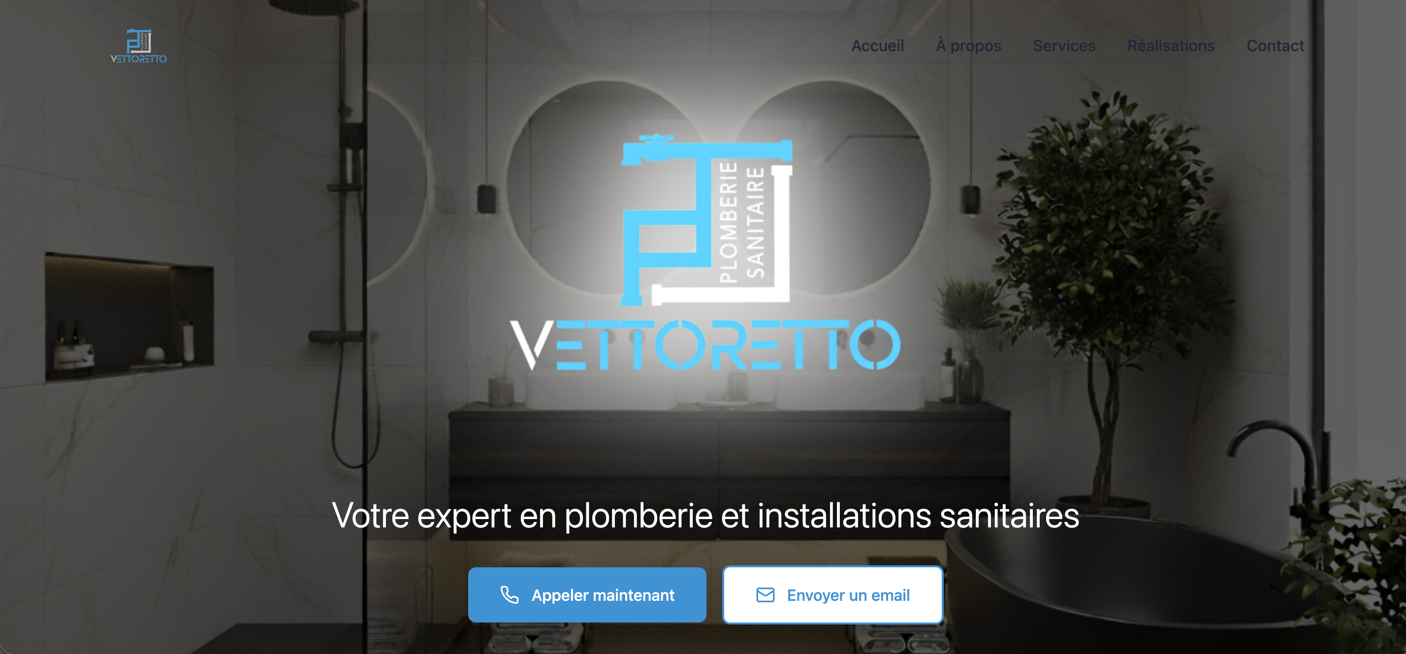 Projet Plomberie VETTORETTO - Capture d'écran